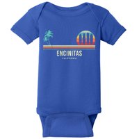 California Surf Encinitas Vintage Surf Board Surfer Meaningful Gift Baby Bodysuit