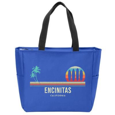 California Surf Encinitas Vintage Surf Board Surfer Meaningful Gift Zip Tote Bag