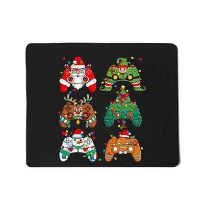 Christmas Santa Elf Lights Gaming Controllers Xmas Mousepad