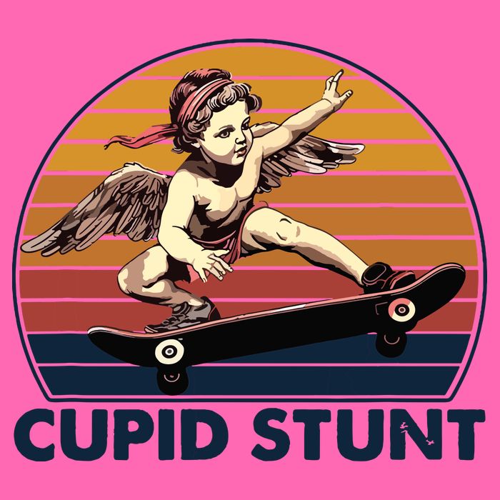 Cupid Stunt Embarrassing Stripe Pom Pom Beanie