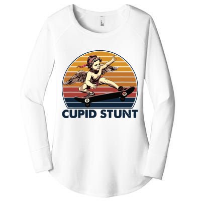 Cupid Stunt Embarrassing Women's Perfect Tri Tunic Long Sleeve Shirt