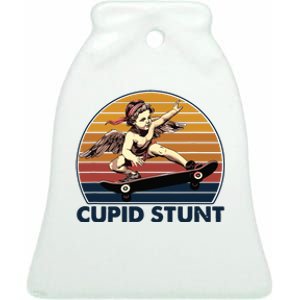 Cupid Stunt Embarrassing Ceramic Bell Ornament