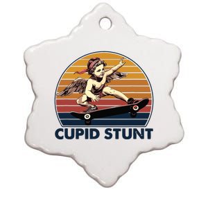 Cupid Stunt Embarrassing Ceramic Star Ornament