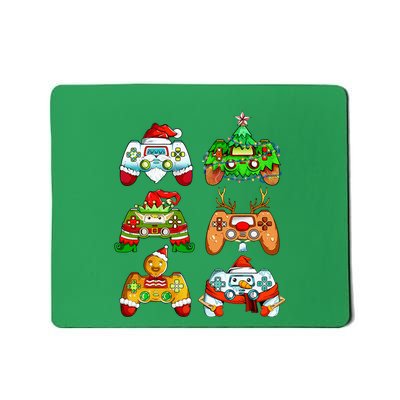 Christmas Santa Elf Gaming Controllers Snowman Mousepad