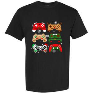 Christmas Santa Elf Gaming Controllers Gamer Xmas Garment-Dyed Heavyweight T-Shirt