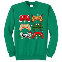 Christmas Santa Elf Gaming Controllers Gamer Xmas Sweatshirt