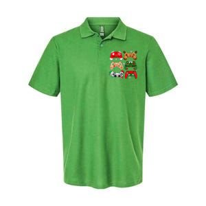 Christmas Santa Elf Gaming Controllers Gamer Xmas Softstyle Adult Sport Polo