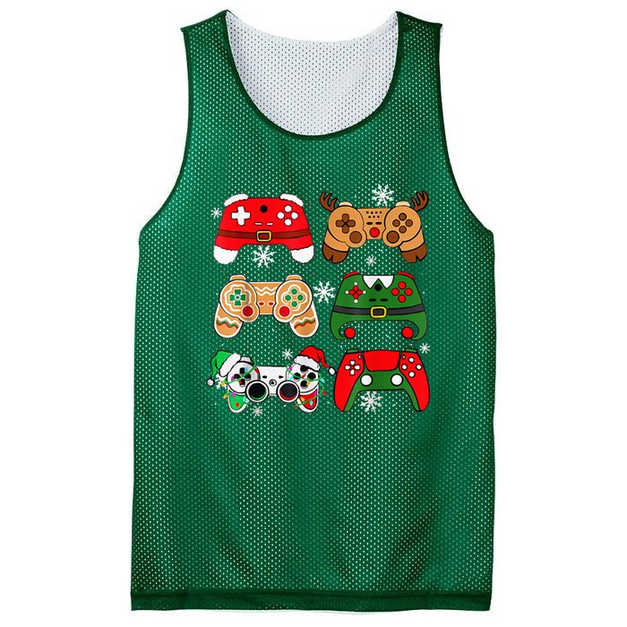 Christmas Santa Elf Gaming Controllers Gamer Xmas Mesh Reversible Basketball Jersey Tank