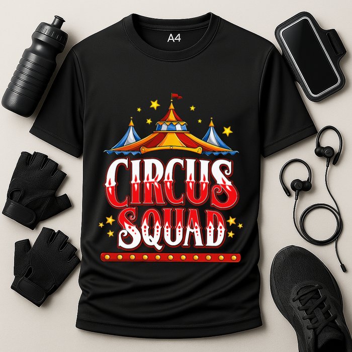 Circus Squad Event Carnival Staff Birthday Party Theme Show Cooling Performance Crew T-Shirt