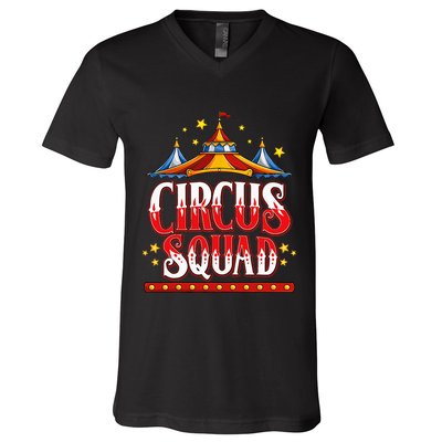 Circus Squad Event Carnival Staff Birthday Party Theme Show V-Neck T-Shirt