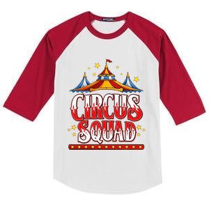 Circus Squad Event Carnival Staff Birthday Party Theme Show Kids Colorblock Raglan Jersey