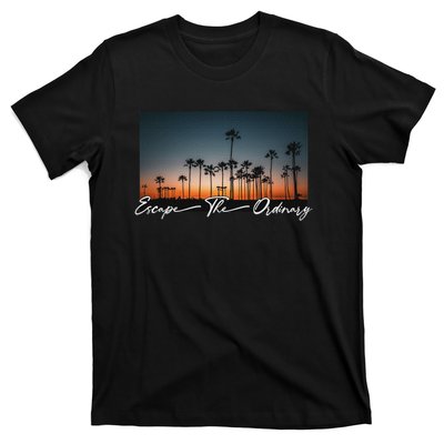 Cute Summer Escape Palm Trees Sunset Vibes T-Shirt