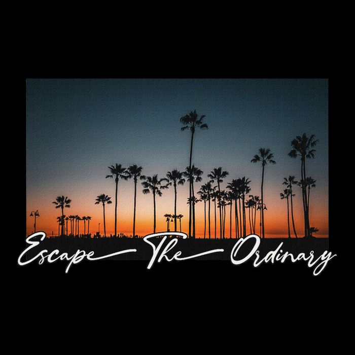 Cute Summer Escape Palm Trees Sunset Vibes Button