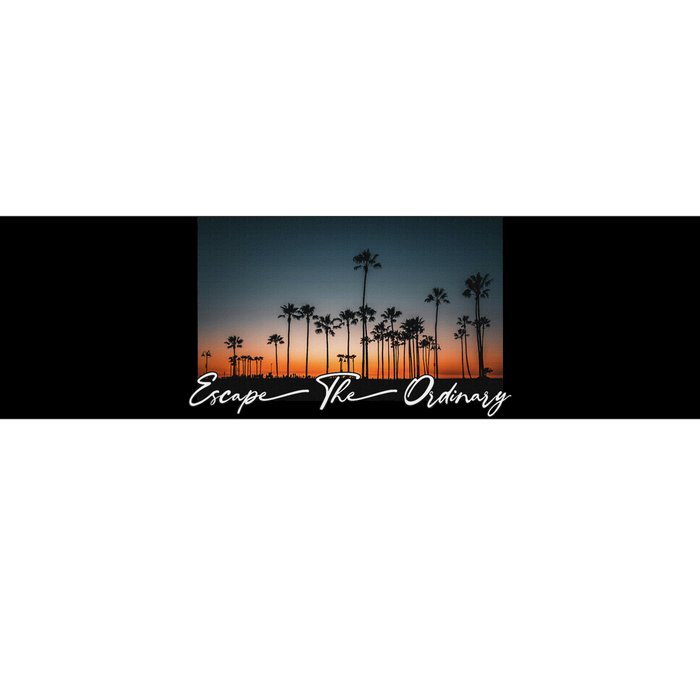 Cute Summer Escape Palm Trees Sunset Vibes Bumper Sticker