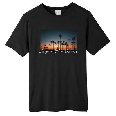 Cute Summer Escape Palm Trees Sunset Vibes Tall Fusion ChromaSoft Performance T-Shirt