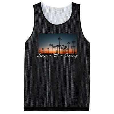 Cute Summer Escape Palm Trees Sunset Vibes Mesh Reversible Basketball Jersey Tank