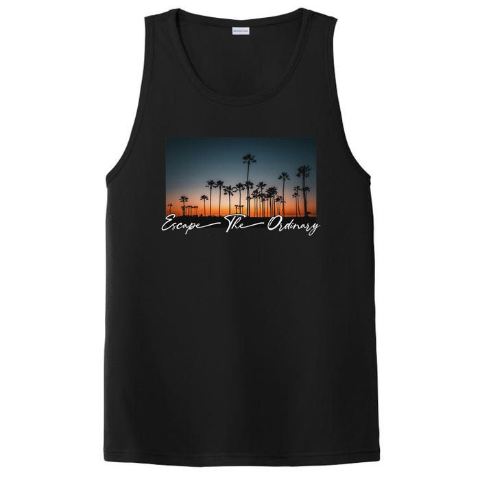 Cute Summer Escape Palm Trees Sunset Vibes PosiCharge Competitor Tank