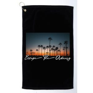 Cute Summer Escape Palm Trees Sunset Vibes Platinum Collection Golf Towel