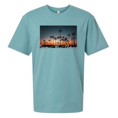 Cute Summer Escape Palm Trees Sunset Vibes Sueded Cloud Jersey T-Shirt