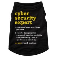Cyber Security Expert Definition Distressed Computer Geek Gift Doggie Tank