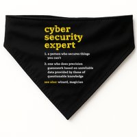 Cyber Security Expert Definition Distressed Computer Geek Gift USA-Made Doggie Bandana
