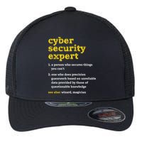 Cyber Security Expert Definition Distressed Computer Geek Gift Flexfit Unipanel Trucker Cap