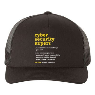 Cyber Security Expert Definition Distressed Computer Geek Gift Yupoong Adult 5-Panel Trucker Hat