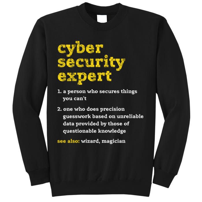 Cyber Security Expert Definition Distressed Computer Geek Gift Sweatshirt