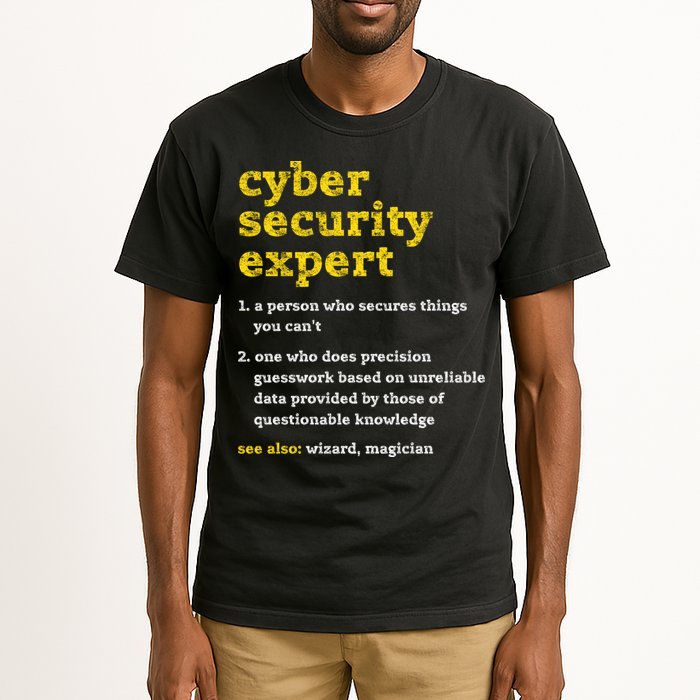 Cyber Security Expert Definition Distressed Computer Geek Gift Tall T-Shirt