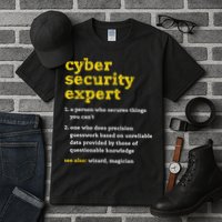 Cyber Security Expert Definition Distressed Computer Geek Gift Tall T-Shirt