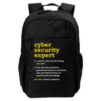 Cyber Security Expert Definition Distressed Computer Geek Gift Backpack