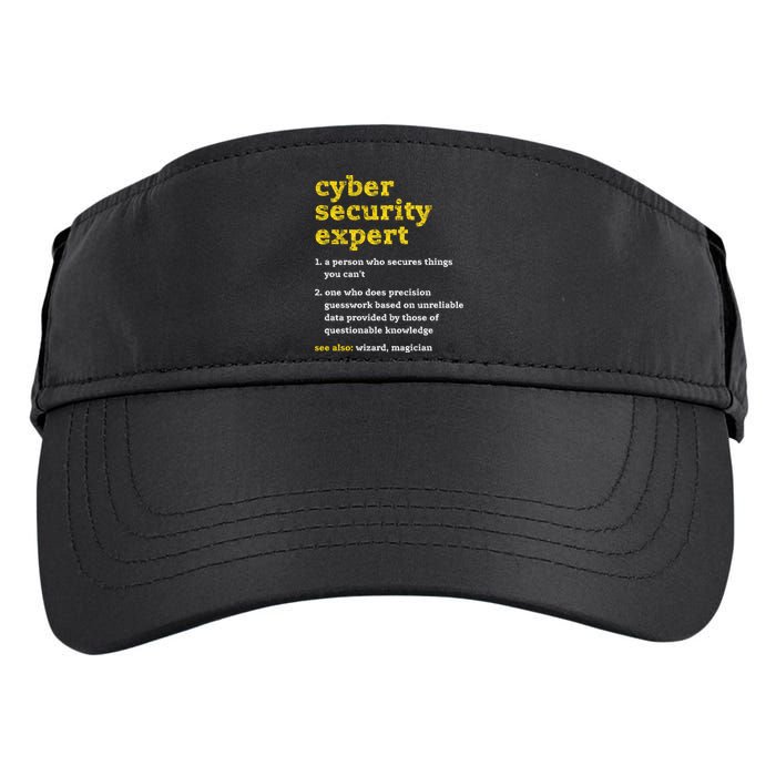 Cyber Security Expert Definition Distressed Computer Geek Gift Adult Drive Performance Visor