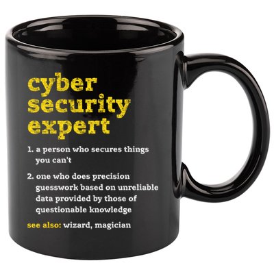 Cyber Security Expert Definition Distressed Computer Geek Gift 11oz C Handle Ceramic Mug