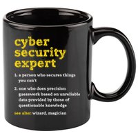 Cyber Security Expert Definition Distressed Computer Geek Gift 11oz C Handle Ceramic Mug