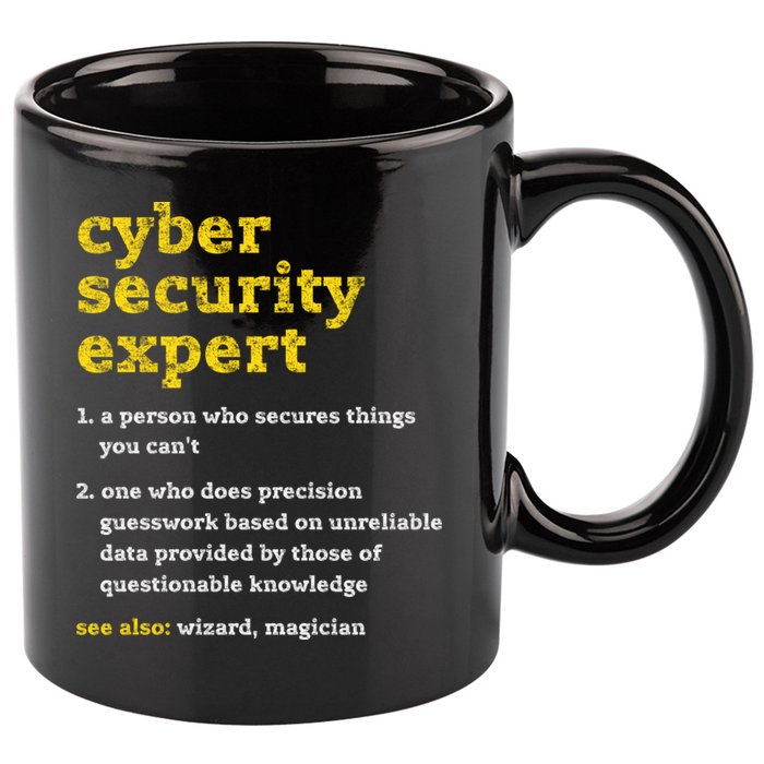 Cyber Security Expert Definition Distressed Computer Geek Gift 11oz C Handle Ceramic Mug