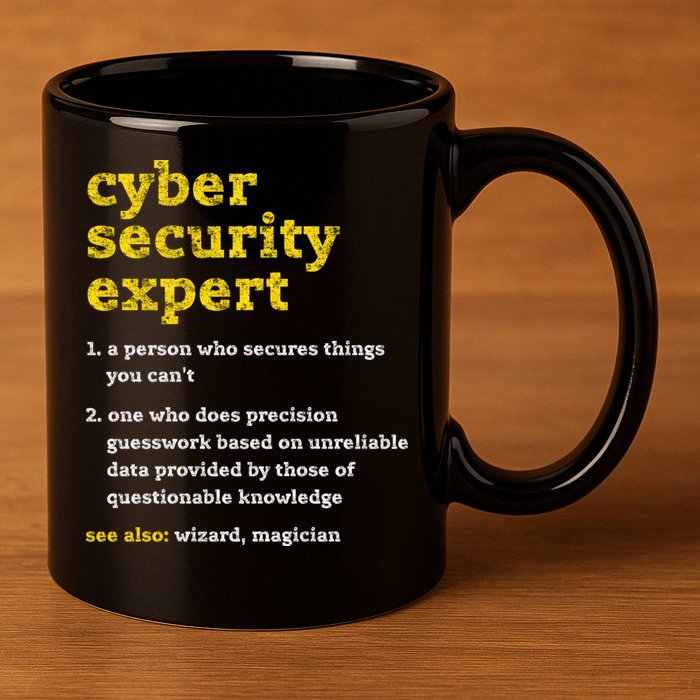 Cyber Security Expert Definition Distressed Computer Geek Gift 11oz C Handle Ceramic Mug