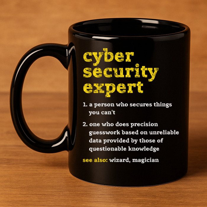 Cyber Security Expert Definition Distressed Computer Geek Gift 11oz C Handle Ceramic Mug