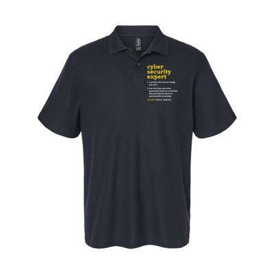 Cyber Security Expert Definition Distressed Computer Geek Gift Softstyle Adult Sport Polo