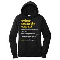 Cyber Security Expert Definition Distressed Computer Geek Gift Women's Pullover Hoodie