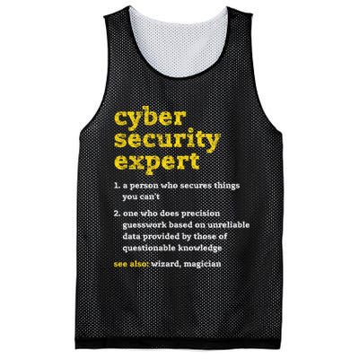 Cyber Security Expert Definition Distressed Computer Geek Gift Mesh Reversible Basketball Jersey Tank