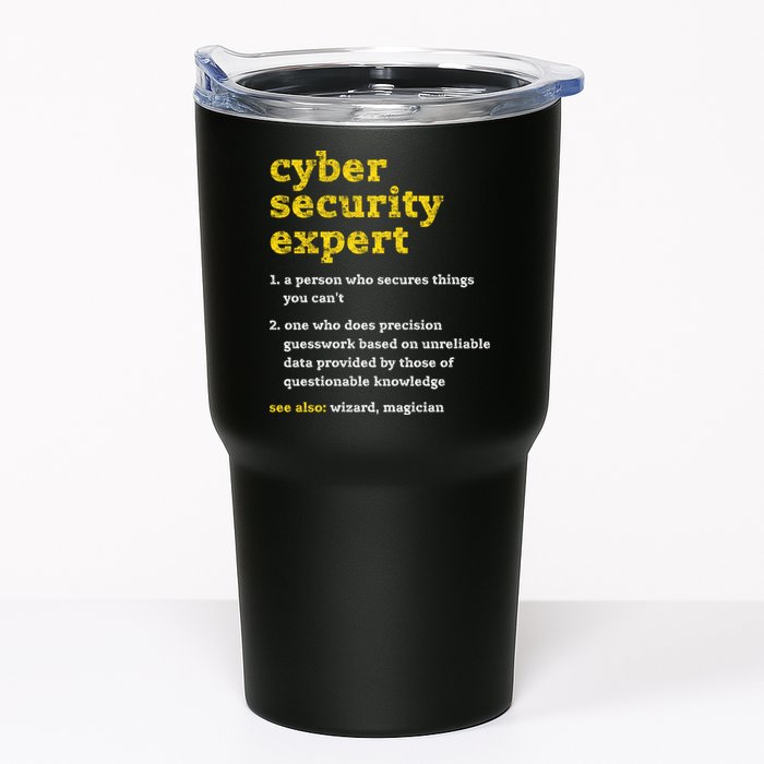 Cyber Security Expert Definition Distressed Computer Geek Gift Tumbler