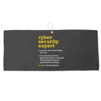 Cyber Security Expert Definition Distressed Computer Geek Gift Large Microfiber Waffle Golf Towel