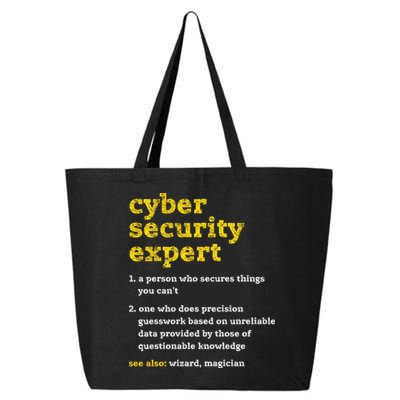 Cyber Security Expert Definition Distressed Computer Geek Gift 25L Jumbo Tote