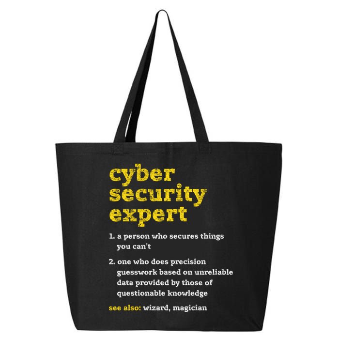 Cyber Security Expert Definition Distressed Computer Geek Gift 25L Jumbo Tote