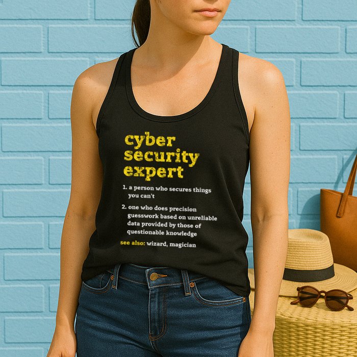 Cyber Security Expert Definition Distressed Computer Geek Gift Womens Tank Top