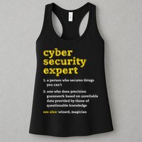 Cyber Security Expert Definition Distressed Computer Geek Gift Womens Tank Top