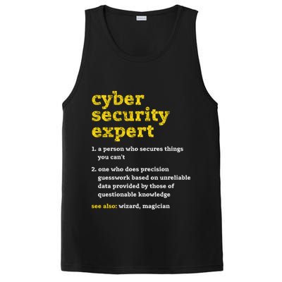 Cyber Security Expert Definition Distressed Computer Geek Gift PosiCharge Competitor Tank