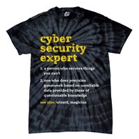 Cyber Security Expert Definition Distressed Computer Geek Gift Tie-Dye T-Shirt