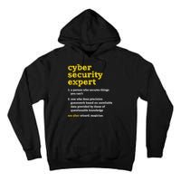 Cyber Security Expert Definition Distressed Computer Geek Gift Tall Hoodie