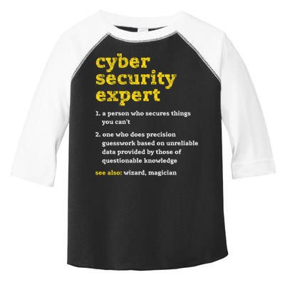 Cyber Security Expert Definition Distressed Computer Geek Gift Toddler Fine Jersey T-Shirt